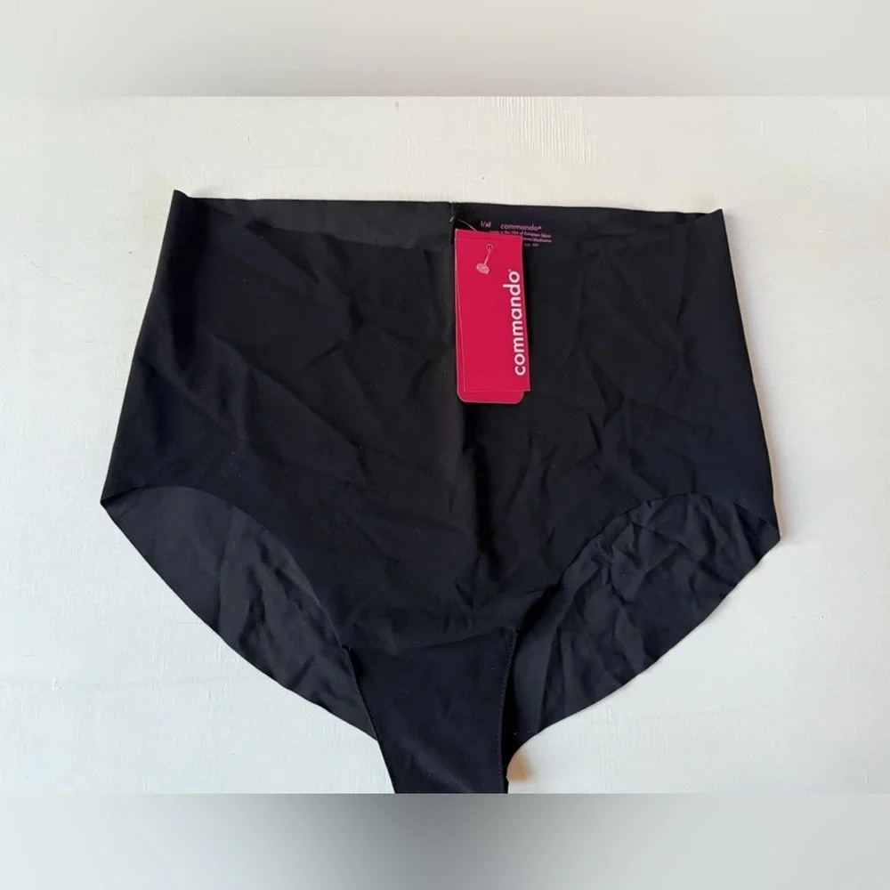 NWT Commando Classic High-Rise Bikini Brief Panties Black Sz L/ XL $36